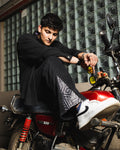Bandhani Patchwork Black Denim